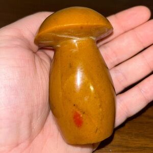Earth Tones Ocean Jasper Crystal Mushroom Carving